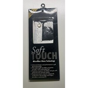 Soft Touch Womens Golf Glove  Right Hand Microfiber‎ Grip Large White